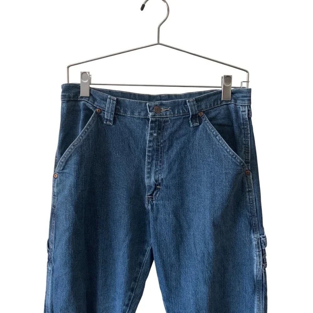 Vintage Y2K Wrangler Carpenter Jeans Men's‎ 34X32 Faded Utility Workwear Skater